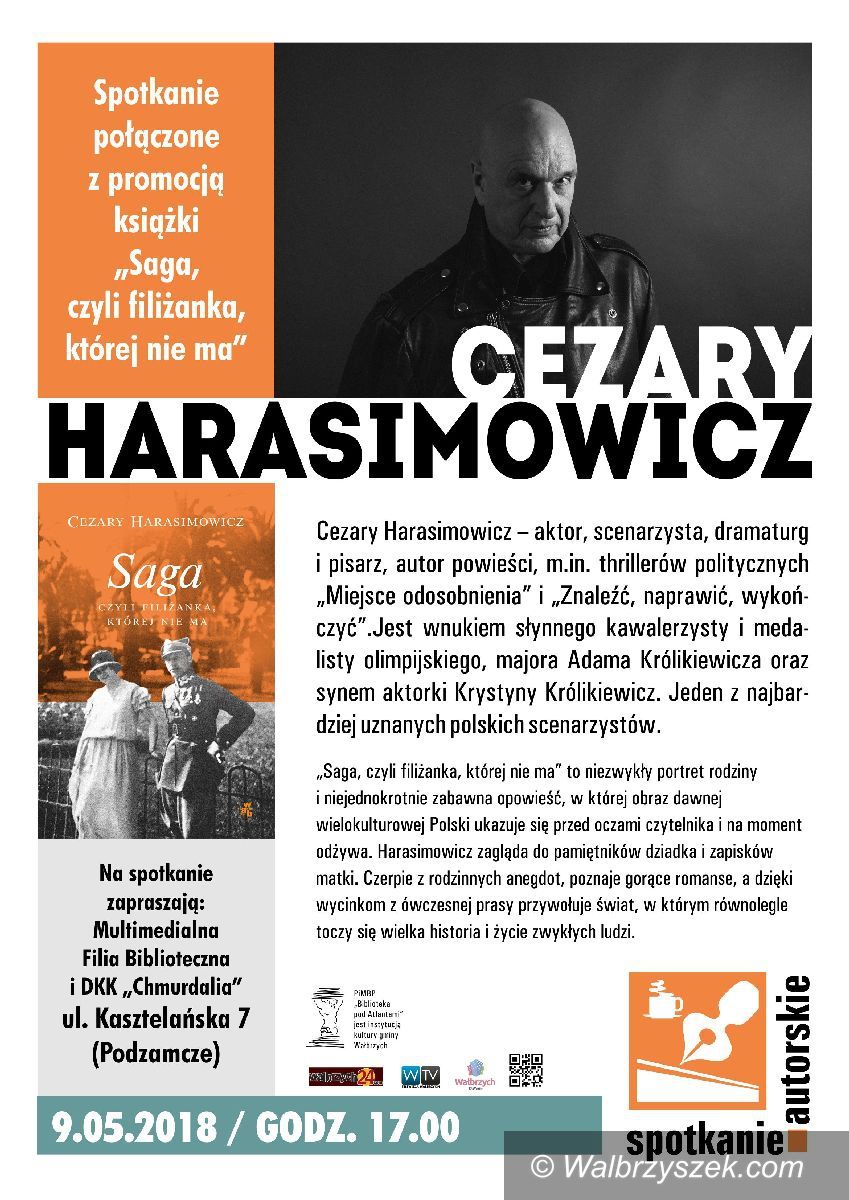Wałbrzych: Przyjdź na spotkanie z Cezarym Harasimowiczem
