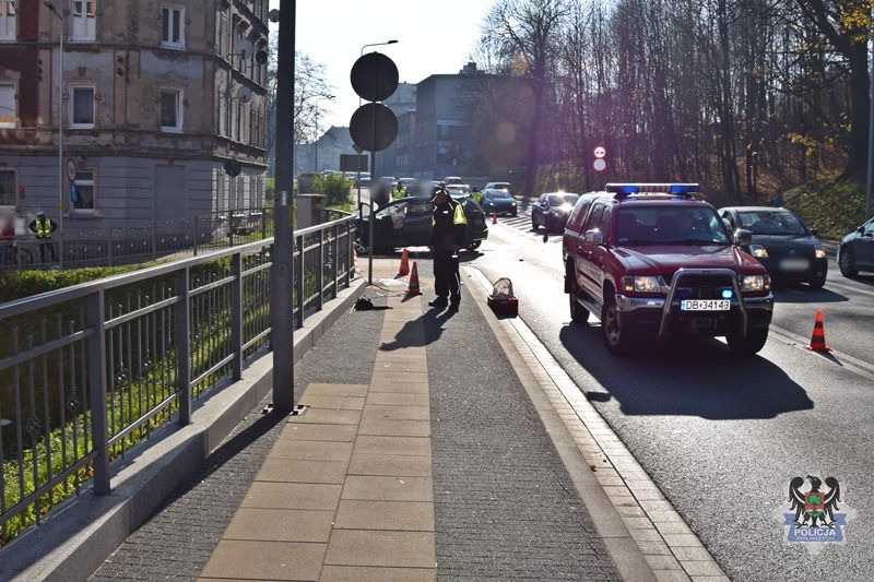 Wałbrzych: Zmarł motocyklista poszkodowany w wypadku