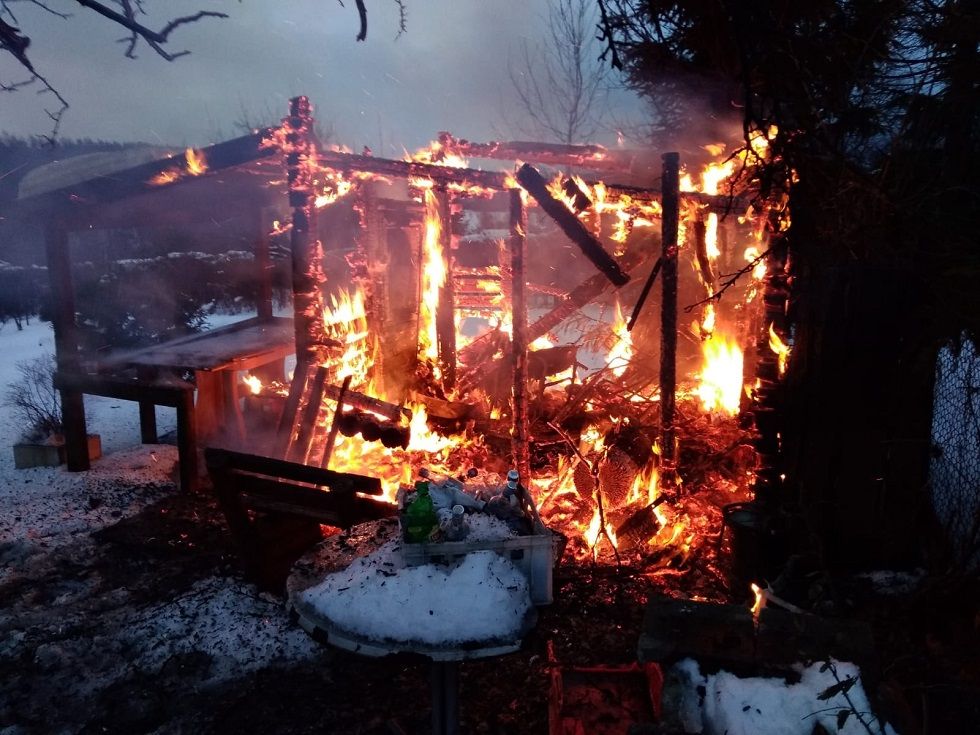 REGION, Boguszów-Gorce: Spłonęła altana