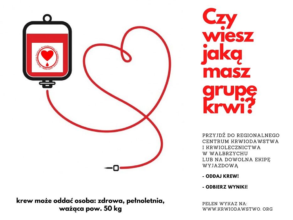 Wałbrzych/REGION: Poznaj swoją grupę krwi
