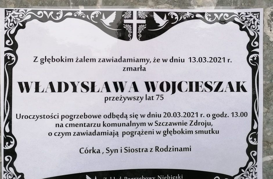 REGION: Zmarła Władysława Wojcieszak