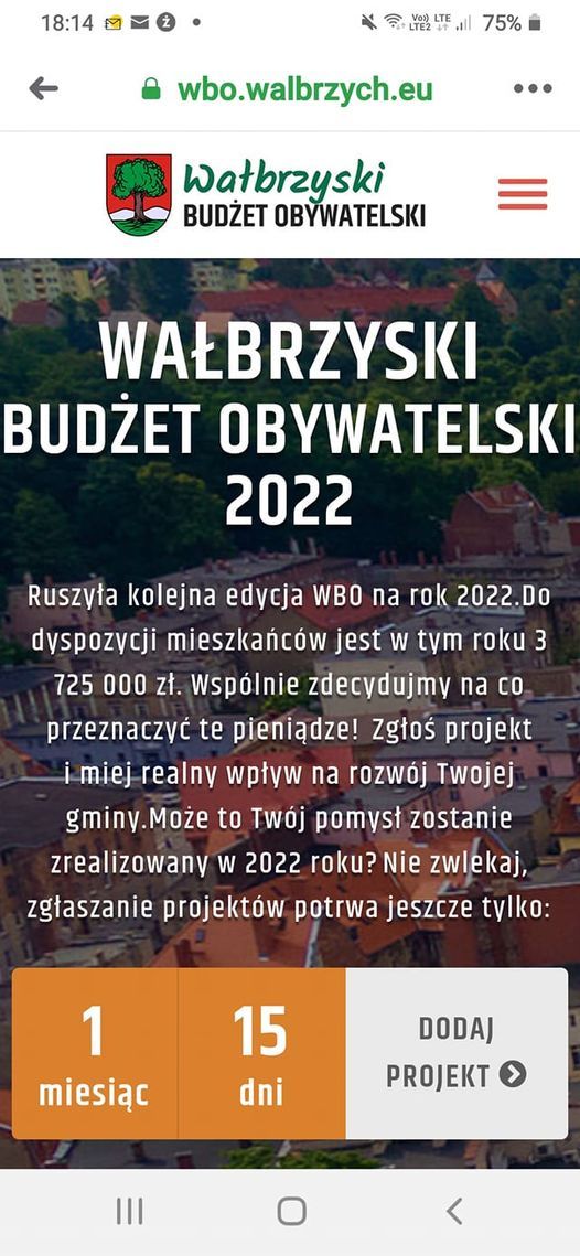 Wałbrzych: Ruszył budżet obywatelski