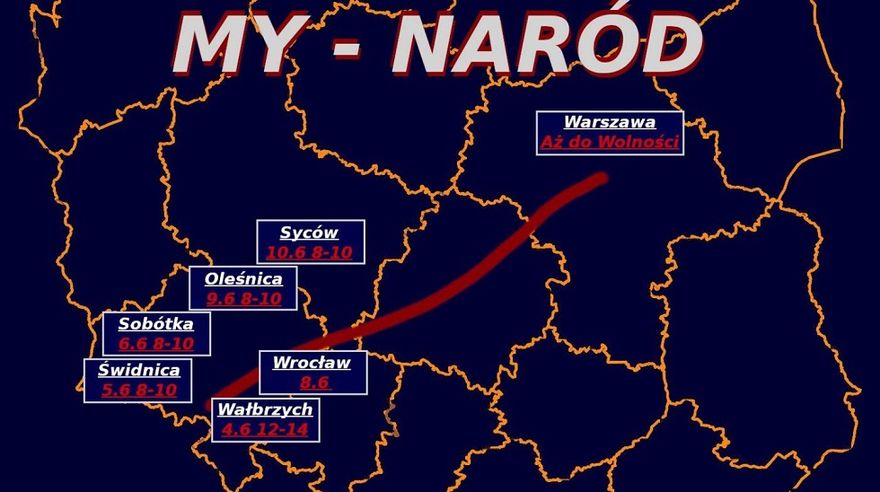 Wałbrzych/Kraj: Marsz po wolność