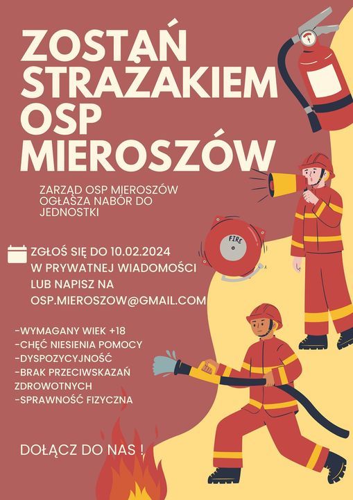 REGION, Mieroszów: Strażacy poszukiwani