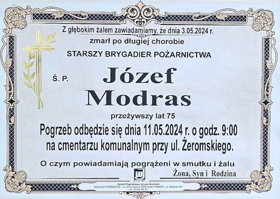 Wałbrzych/REGION: Zmarł Józef Modras