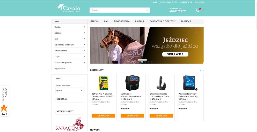 Wałbrzych/Kraj: Cavalo – Twój niezawodny internetowy sklep jeździecki