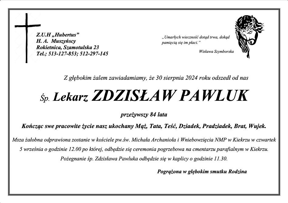 REGION, Boguszów-Gorce: Zmarł doktor Zdzisław Pawluk