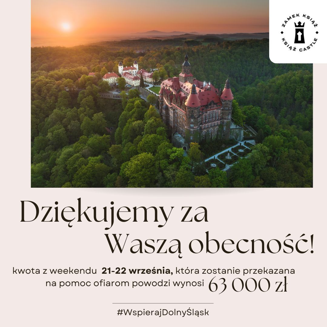 Wałbrzych/REGION: Zamek Książ  z pomocą powodzianom