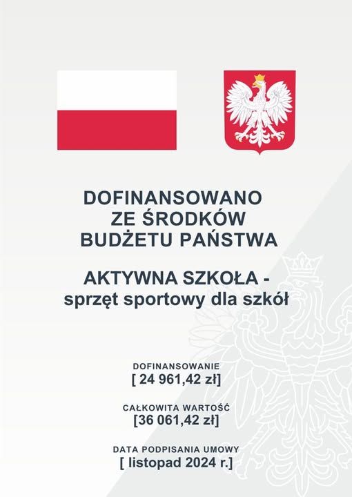 REGION, Szczawno-Zdrój: Dofinansowanie dla szkoły na sprzęt sportowy