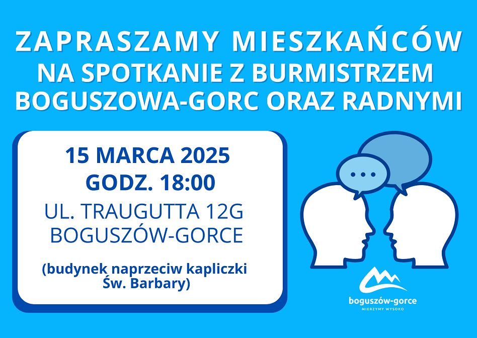 REGION, Boguszów-Gorce: Burmistrz spotka się z mieszkańcami