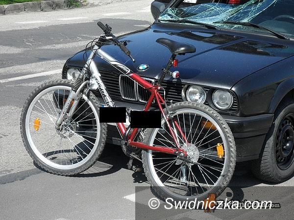 Świdnica: Zderzenie BMW i rowerzysty
