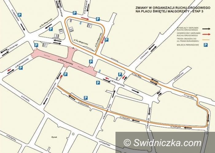 Świdnica: Plac św. Małgorzaty – zmiany od dzisiaj
