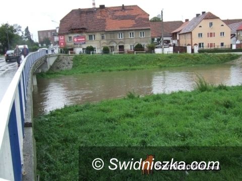powiat świdnicki: Strażacy walczą z wodą, ale sytuacja się uspokaja
