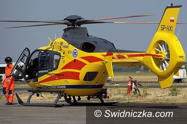 Kostrza-Rogoźnica: Helikopter ratował rannego w wypadku pod Rogoźnicą