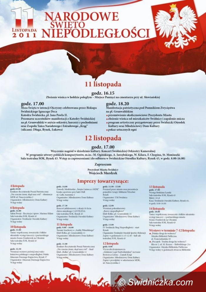Świdnica: Święto Niepodległości z flagami i kotylionami