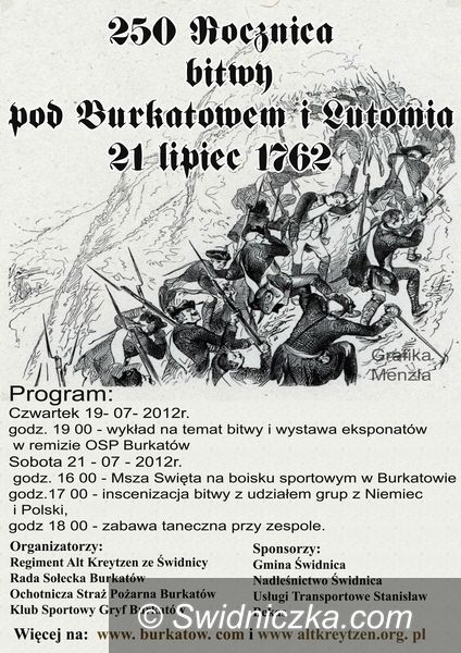 Gmina Świdnica: 250 rocznica bitwy pod Burkatowem