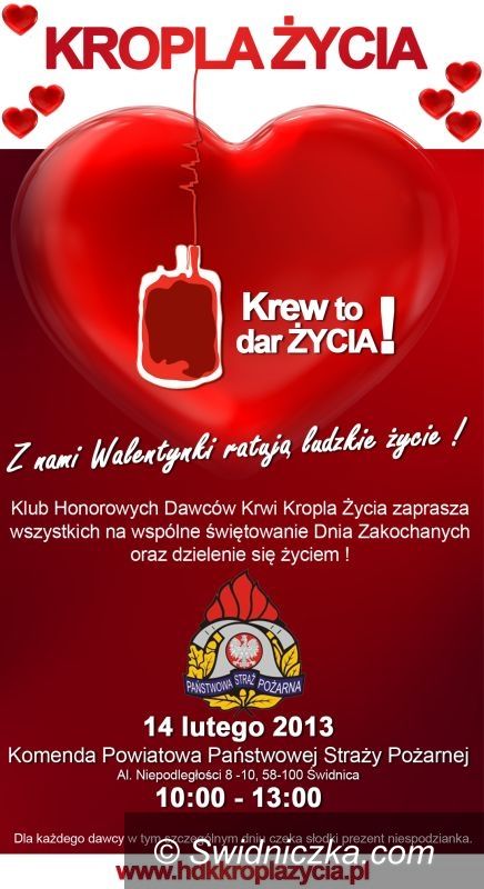 Świdnica: Uratuj życie w Walentynki