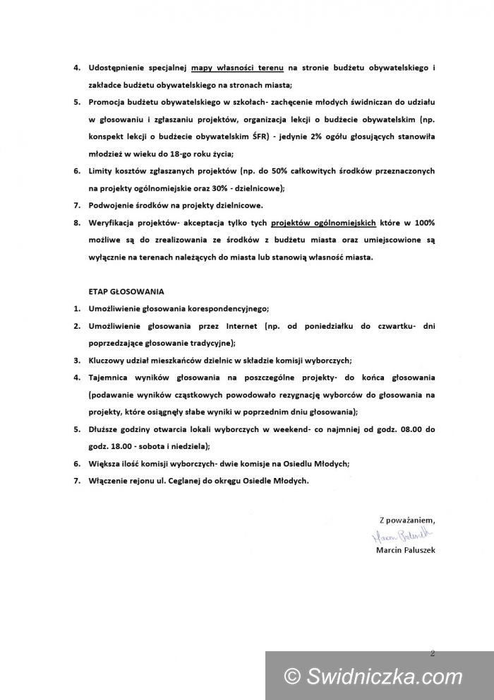 Świdnica: Budżet obywatelski – podsumowanie pierwszej edycji