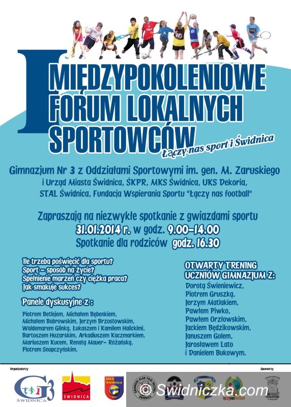 Świdnica: Polscy sportowcy powalczą z młodzieżą na treningach i... panelach dyskusyjnych