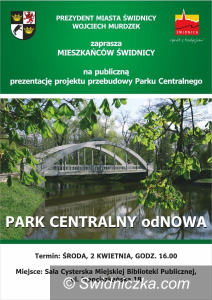 Świdnica/Trutnov: Jak będzie wyglądał Park Centralny? – prezentacja publiczna projektu