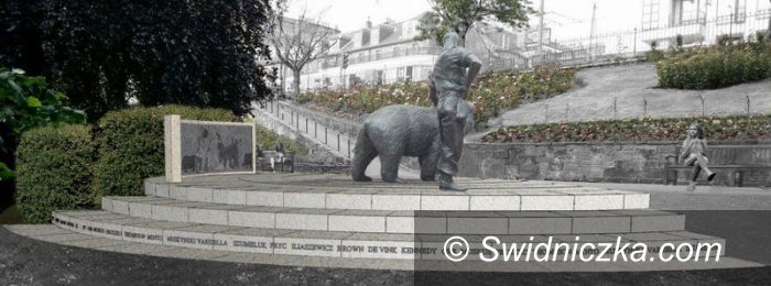 Strzegom: Pomnik niedźwiedzia Wojtka w Edynburgu