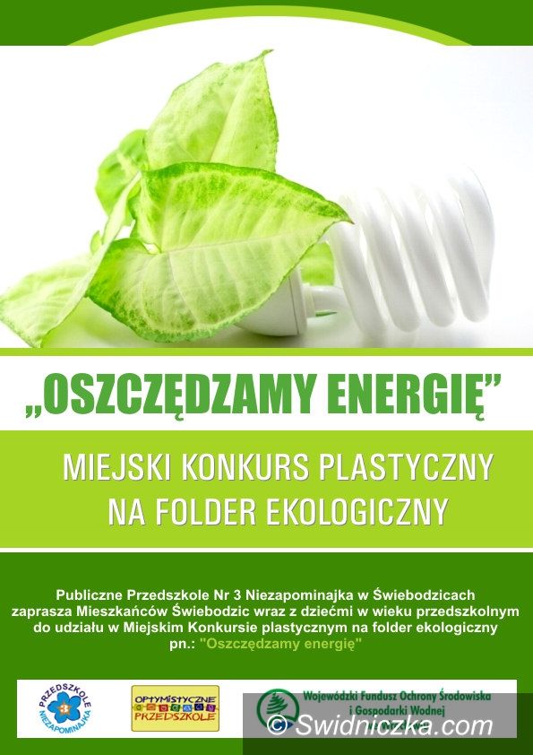 Świebodzice: Konkurs plastyczny "Oszczędzamy energię"