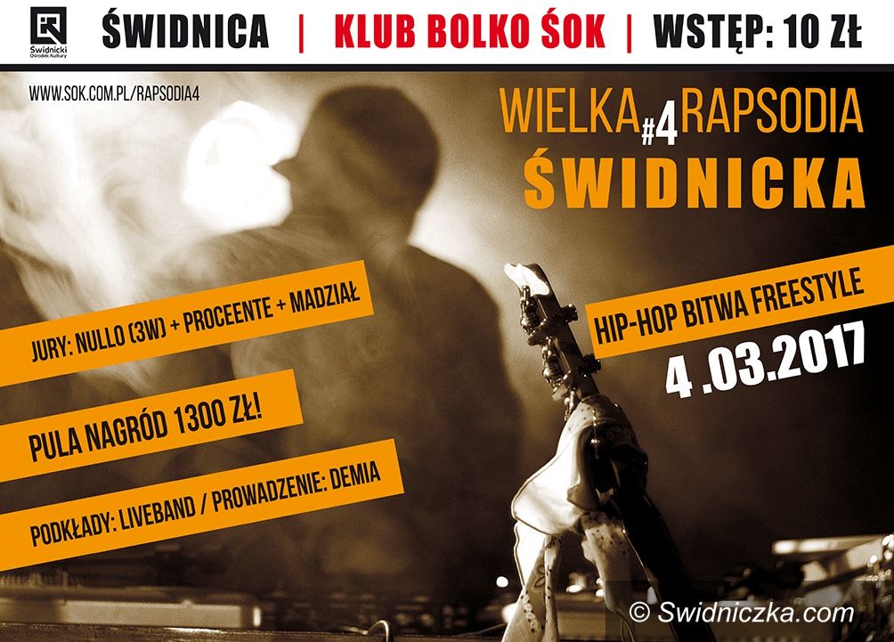 Świdnica: Przed nami Wielka Rapsodia Świdnicka czyli hip–hopowa bitwa freestyle