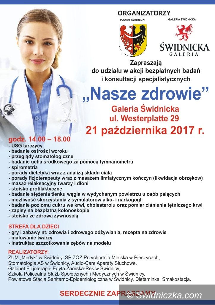 Świdnica/powiat świdnicki: Bezpłatne badania dla mieszkańców