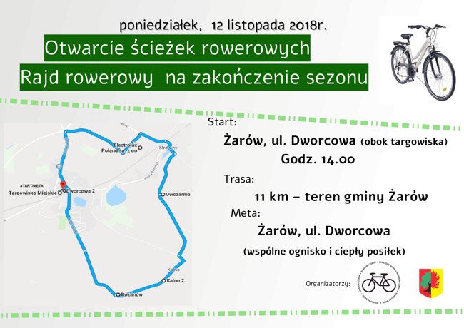 Żarów: Otwarcie ścieżek rowerowych i rajd rowerowy
