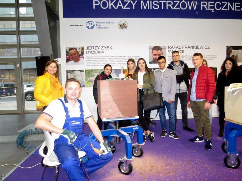 Strzegom: "Górnicy" z Zespołu Szkół w Strzegomiu na Międzynarodowych Targach Poznańskich STONE 2018