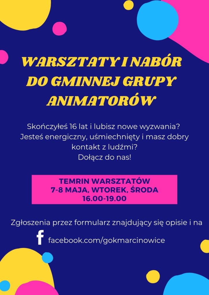 Gmina Marcinowice: Rozpoczął się nabór do Gminnej Grupy Animatorów 2019