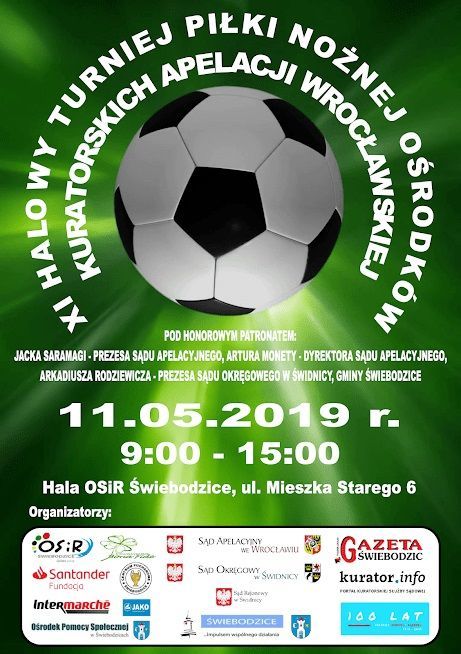 Świebodzice: XI Halowy Turniej Piłki Nożnej Ośrodków Kuratorskich Apelacji Wrocławskiej.