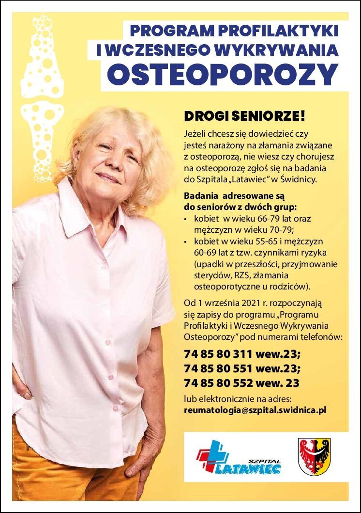 Świdnica/powiat świdnicki: Osteoporozę można leczyć