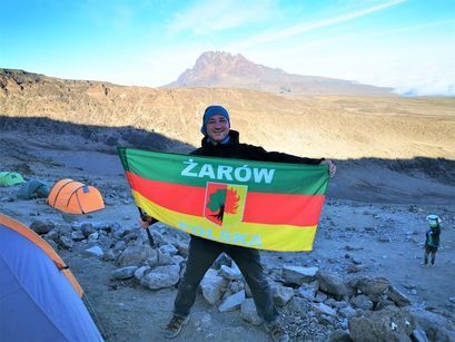 Żarów: Flaga Żarowa na Kilimandżaro