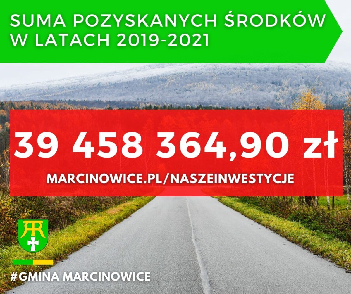 Gmina Marcinowice: W 3 lata ponad 39 milionów