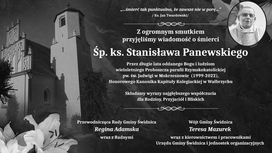 Mokrzeszów: Zmarł ksiądz Panewski