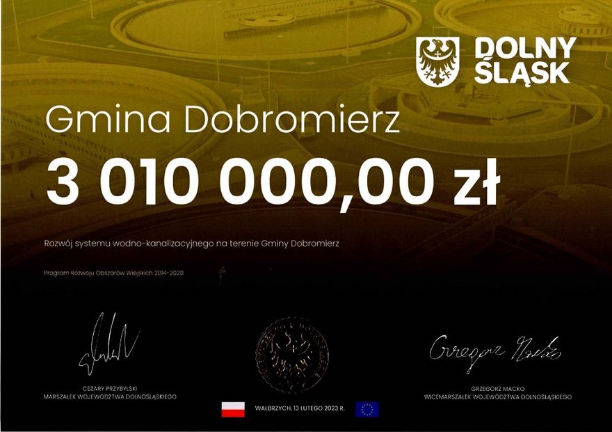Gmina Dobromierz: 3 miliony dla Dobromierza