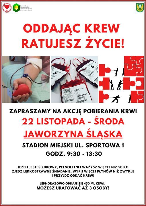 Jaworzyna Śląska: Podziel się krwią