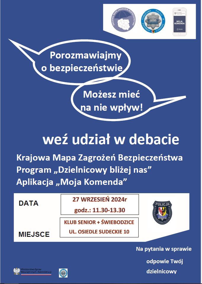 Świebodzice: Policja zaprasza na debatę