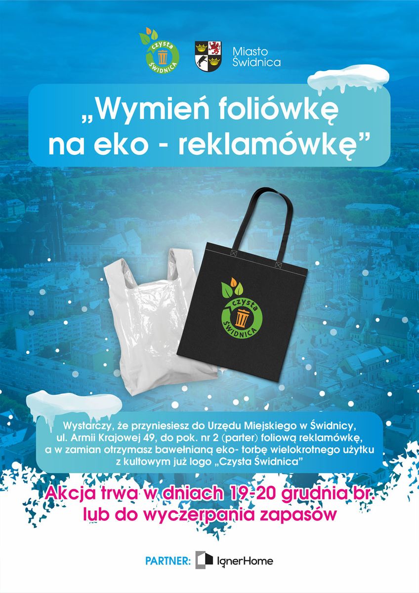 Świdnica: Wymień foliówkę na eko–reklamówkę