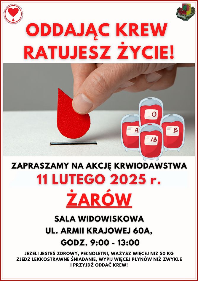 Żarów: Znów będą zbierać krew